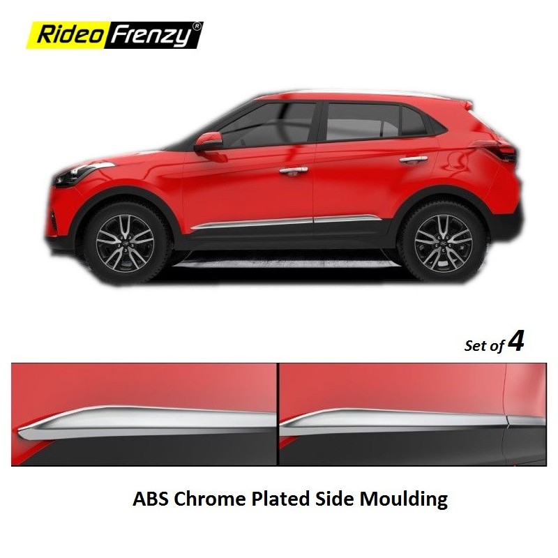 Buy Hyundai Creta ABS Chrome Plated Side Beading | Glossy Triple Layer Chrome Coating