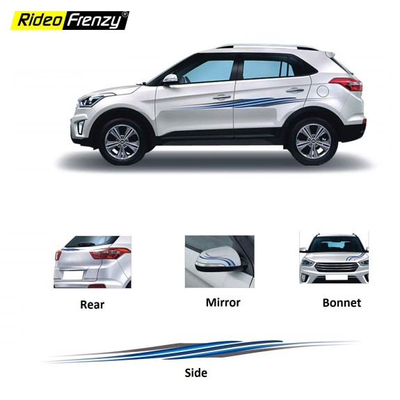 Buy Hyundai Creta Full Body Graphics Stickers | Complete Set