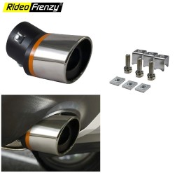 Buy BMini Dual Tone Zig Zag Chrome Heavy Duty Exhaust Muffler Tip online at lowest price in India