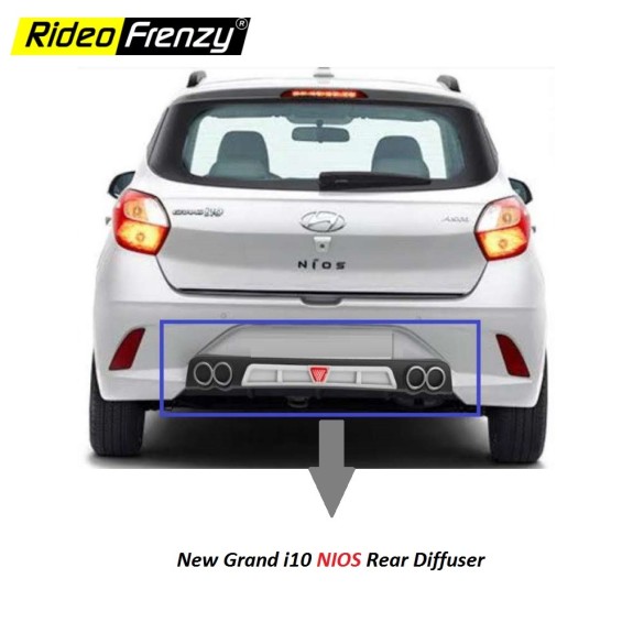 Buy Sporty Bumper Skirt Diffuser for Grand i10 NIOS online India | Lowest price & Best Quality