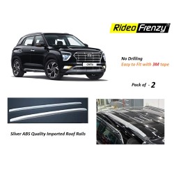 Buy Hyundai New Creta 2020 Roof Rails ABS Plastic | Orignal OEM Imported Quality | Drill Free | Easy to install