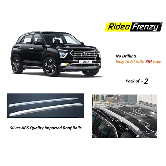 Buy Hyundai New Creta 2020 Roof Rails ABS Plastic | Orignal OEM Imported Quality | Drill Free | Easy to install