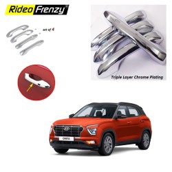 Buy Hyundai New Creta 2020 Door Chrome Handle Covers | Imported Quality Rustfree