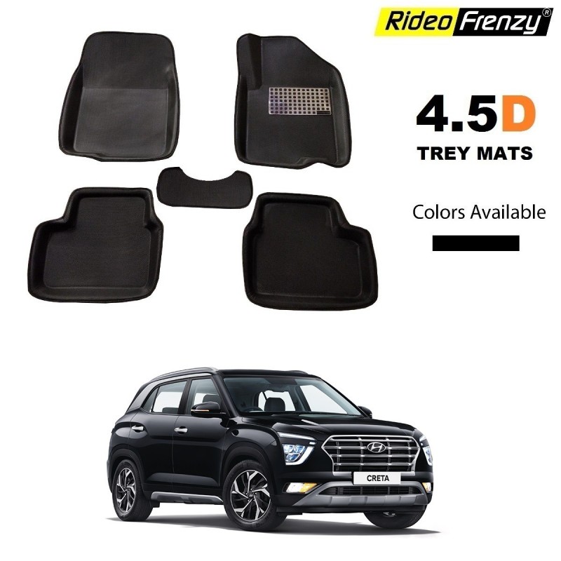 Buy Hyundai Creta 4.5D Crocodile Floor Mats | Trey Fit Design | Waterproof & Odorless