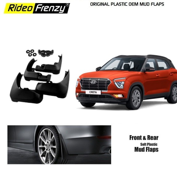 Buy Hyundai Creta 2020 Mud Flaps | ABS Plastic | Original OE Type Fitting