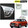 Buy Hyundai Creta 2020 Chrome Headlight Garnish Covers | Triple Layer Chrome Finish