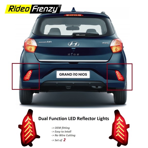Buy Grand i10 NIOS Dual Function LED Bumper Reflector Lights | Imported Quality