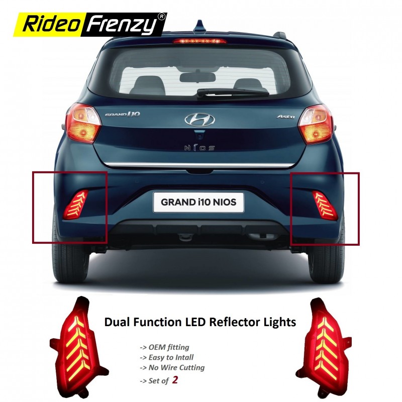 Buy Grand i10 NIOS Dual Function LED Bumper Reflector Lights | Imported Quality