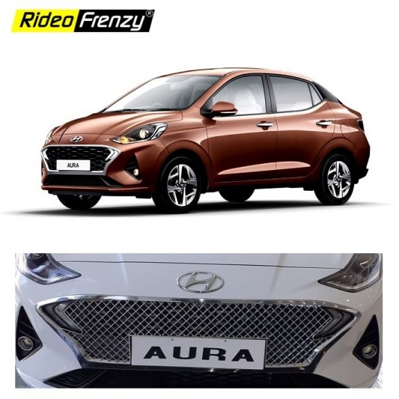 Buy Hyundai Aura Front Chrome Grill Garnish | Imported Quality Bently Design