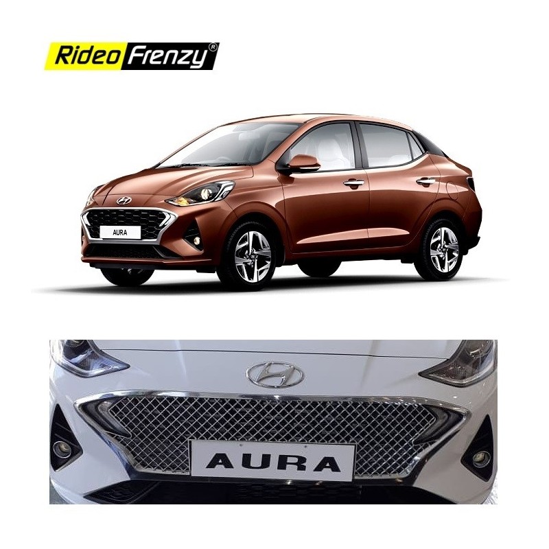 Buy Hyundai Aura Front Chrome Grill Garnish | Imported Quality Bently Design