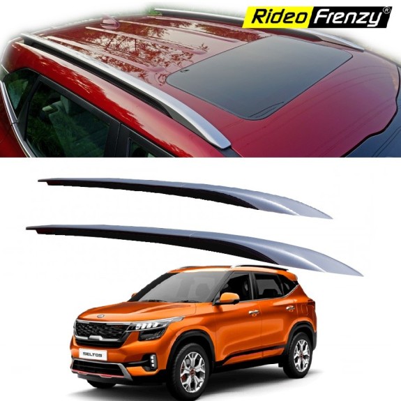 Buy Kia Seltos Roof Rails ABS Plastic | Imported Quality | Drill Free | Classy Dual Tone