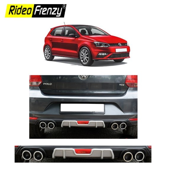 Buy Volkswagen Polo Rear Bumper Diffuser with LED Stop Light | Sporty Dual Tone Design