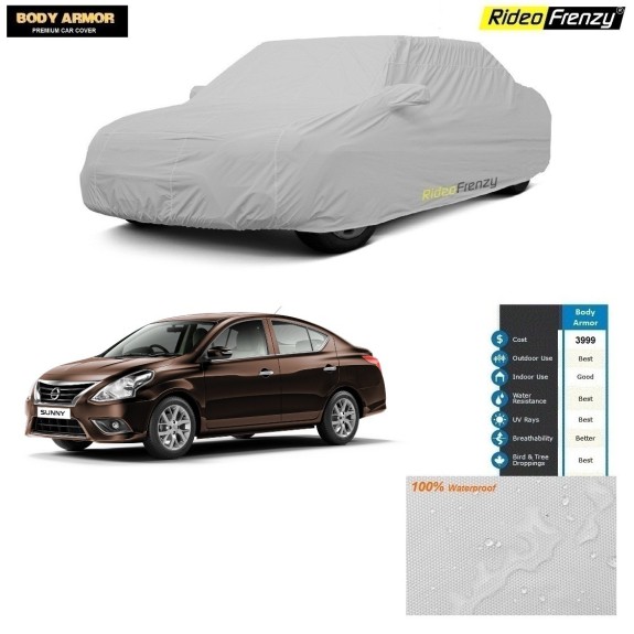 Buy 100% WaterProof Nissan Sunny Car Body Cover with Mirror Pockets | UV Resistant | No Color Bleeding