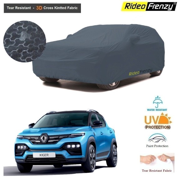 Buy Renault Kiger Car Body Cover with Mirror Pockets | 100% UV Protection & Dustproof | 3D Tear Resistant Fabric