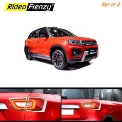 Buy Vitara Brezza 2020 Chrome Tail Light Garnish Covers | Triple Chrome Plating