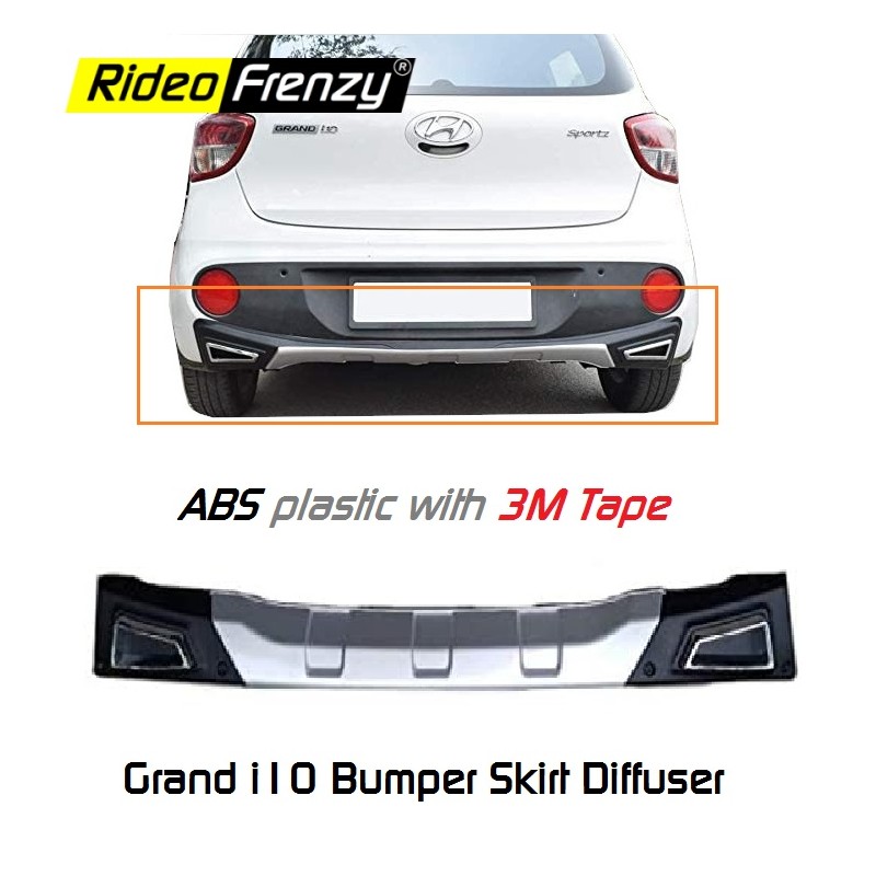 Buy Hyundai Grand i10 Sporty Bumper Skirt Diffuser | Imported ABS Plastic