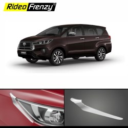 Buy Innova Crysta 2020 Chrome Head Light Garnish Covers | Triple Chrome Plating