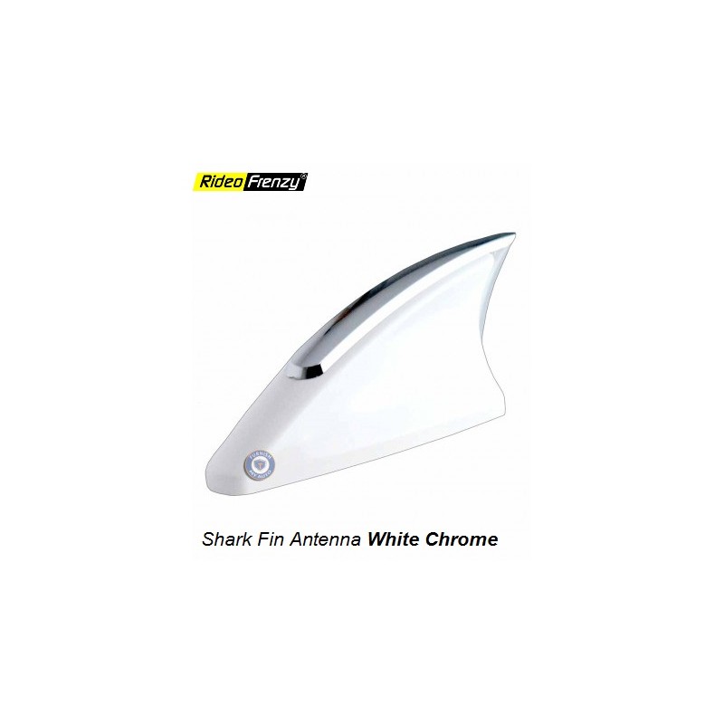 Buy Premium Quality White-Chrome Shark Fin Antenna online India
