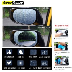 Buy Anti Fog Water Repellent Protective Film for Rear View Mirror | Set of 2 pcs | Circle Shape