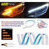 Buy Universal Ultra-fine Daytime Running Light | Flexible Soft Tube LED Strip | White and Yellow Color | 60 cms Long