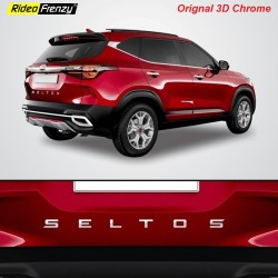 Buy Kia Seltos 3D Letters Chrome Logo Emblem Letters for Bonnet Online India| Original Chrome Accessories