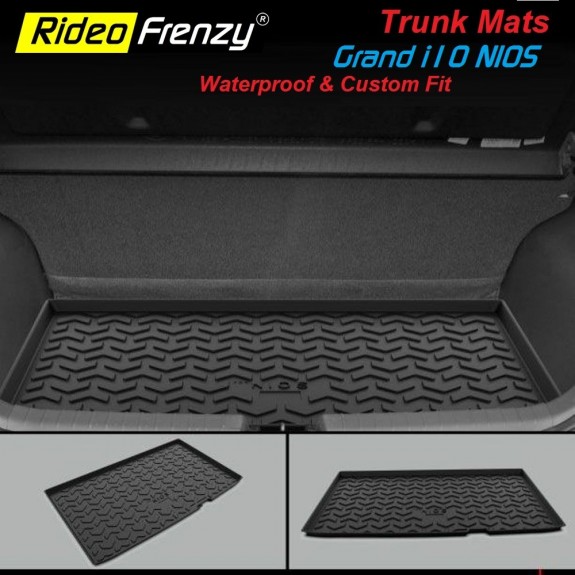 Buy Grand i10 NIOS Rubber PVC Cargo Trunk/Boot/Dicky Mats | Heavy Duty Perfect Fit