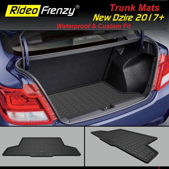 Buy New Dzire 2017 onwards Rubber PVC Cargo Trunk/Boot/Dicky Mats | Heavy Duty Perfect Fit