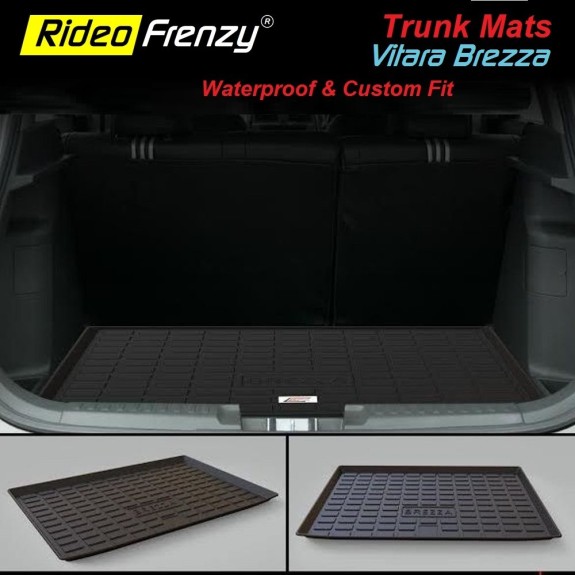 Buy Vitara Brezza Rubber PVC Cargo Trunk/Boot/Dicky Mats | Heavy Duty Perfect Fit