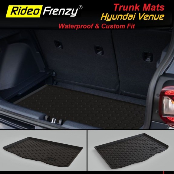 Buy Hyundai Venue Rubber PVC Cargo Trunk/Boot/Dicky Mats | Heavy Duty Perfect Fit