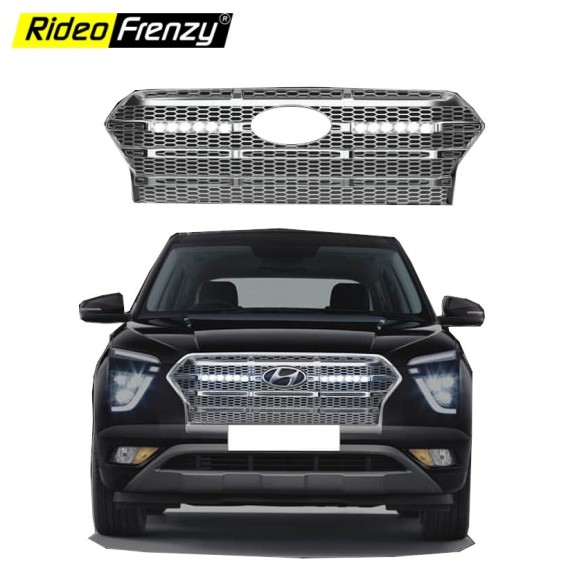 Buy New Creta 2020 LED Chrome Customized Front Grill | Imported & ABS Moulded