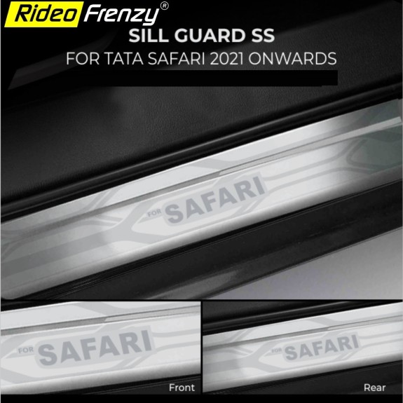 Buy Tata Safari 2021 Stainless Steel Door Scuff Sill Plates | Protect Car from Rusting & Scratches