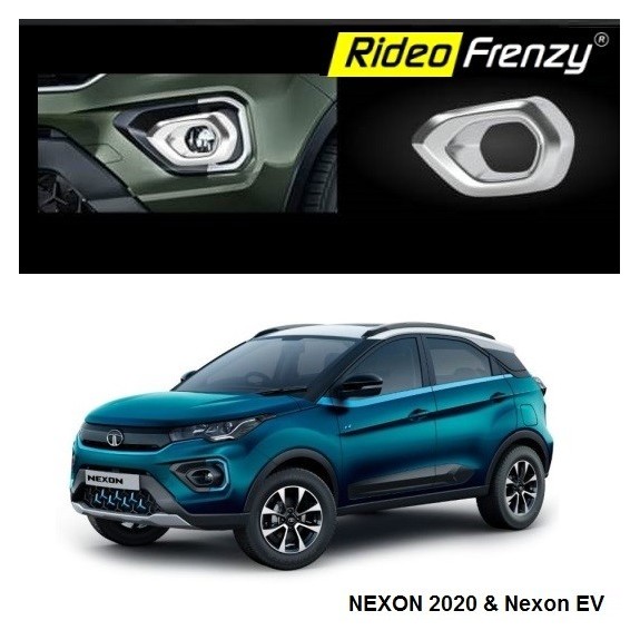 Buy Nexon 2020 & Nexon EV Chrome Fog Light Garnish Covers | Triple Chrome Plating