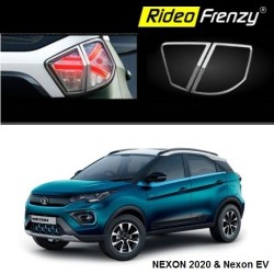 Buy Nexon 2020 & Nexon EV Chrome Tail Light Garnish Covers | Triple Chrome Plating