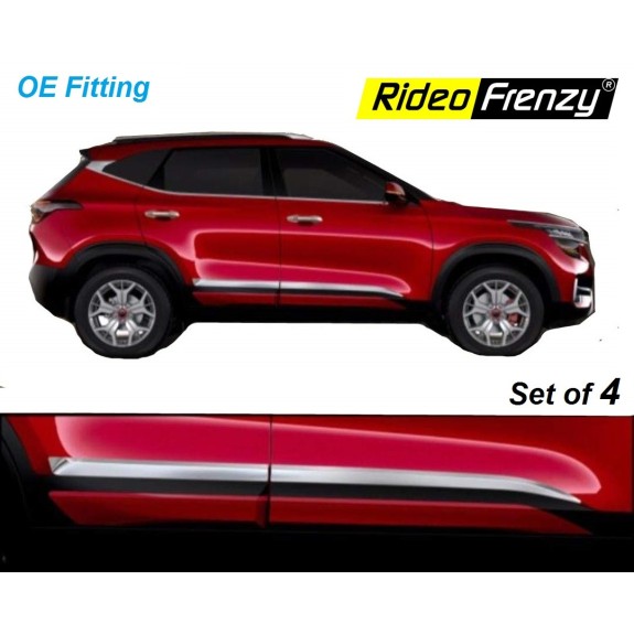 Buy Imported Chrome Body Side Moulding for Kia Seltos|ABS Quality | Triple Layer Chrome Plating