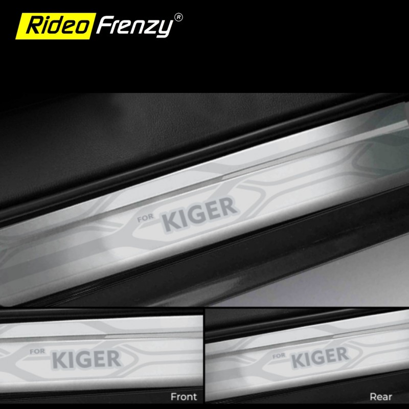 Buy Renault Kiger Stainless Steel Door Scuff Sill Plates | Protect Car from Rusting & Scratches