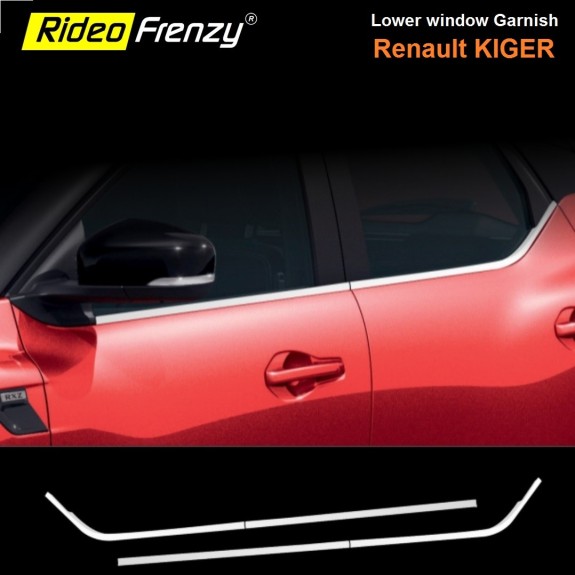 Buy Renault Kiger Complete Lower Window Garnish | Stainless Steel | 4 Pcs Set