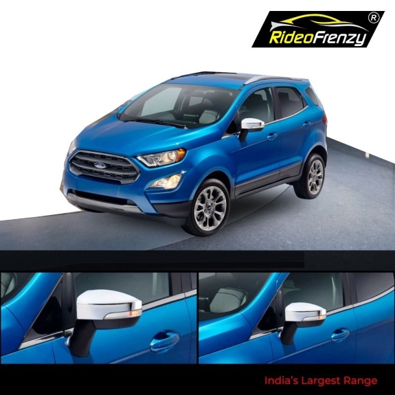 Buy New Ford Ecosport Chrome Side Mirror ORVM Garnish Covers | Triple Chrome Plating