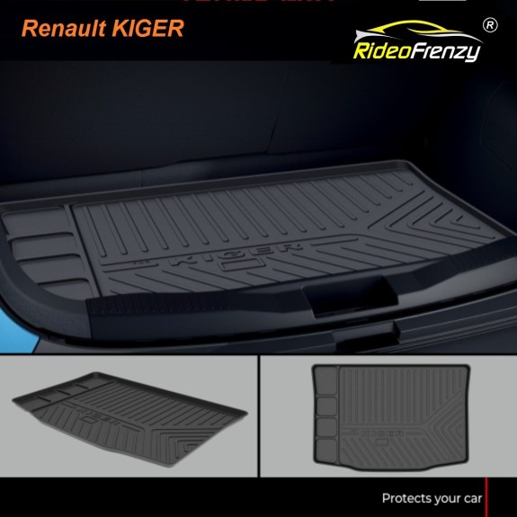 Buy Renault Kiger Rubber PVC Cargo Trunk/Boot/Dicky Mats | Heavy Duty Perfect Fit