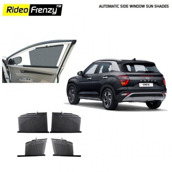 Buy Hyundai Creta 2020 Automatic Side Window Curtains | UV Protected | Custom Fit