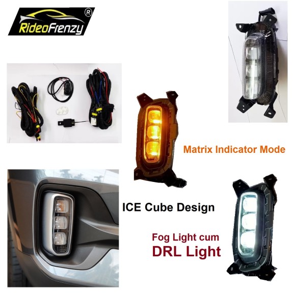 Buy Kia Seltos Ice Cube Dual Function LED DRL with Fog Light online India