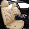 Buy RideoFrenzy Luxury Nappa Leather Car Seat Covers | Skin Fit Tailor Made | Designer Beige and Black Piping | 20mm Evlon Foam