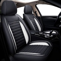 Buy RideoFrenzy Luxury Nappa Leather Car Seat Covers | Skin Fit Tailor Made | Fusion Black and White | 20mm Evlon Foam