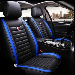 Buy RideoFrenzy Luxury Nappa Leather Car Seat Covers | GRIFH Black and Blue | Free Shipping & Easy Returns