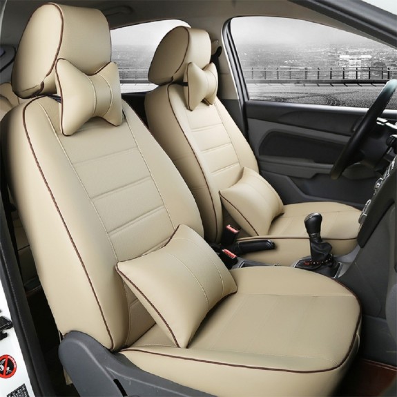 Buy RideoFrenzy Luxury Nappa Leather Car Seat Covers | Skin Fit Tailor Made | Rakso Supreme Beige | 20mm Evlon Foam
