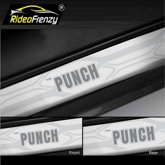 Buy Tata Punch Stainless Steel Door Scuff Sill Plates | Protect Your Car Against Rust