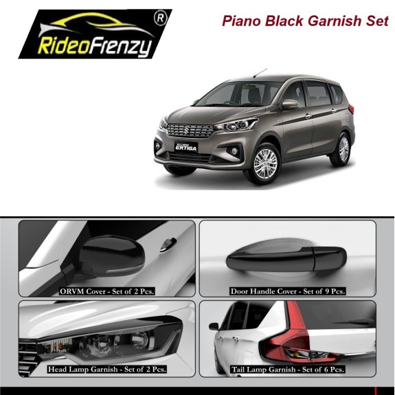 Buy Maruti Ertiga 2018 | 2019 | 2020 | 2021 | 2022 onwards Piano Black Combo Garnish Set 4 | Premium Piano Finish