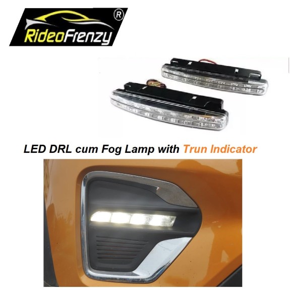 Buy Renault Triber LED DRL Day Time Running Lights with Turn Indicator Signal