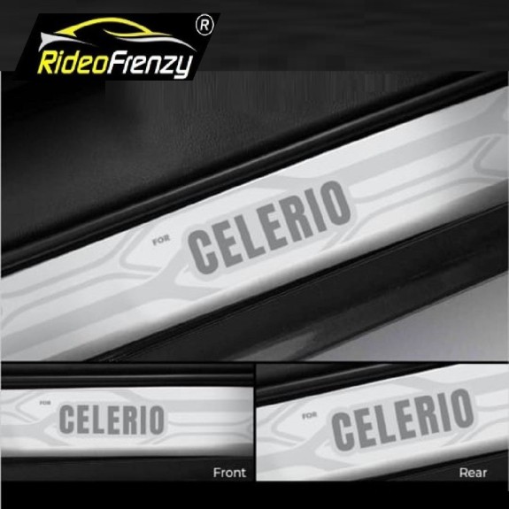 Buy Maruti Celerio 2021 Stainless Steel Door Scuff Sill Plates | Protect Your Car Against Rust