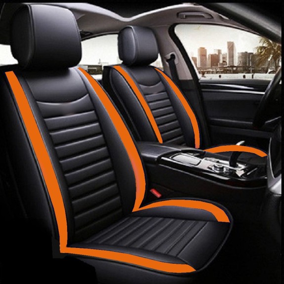 Buy RideoFrenzy Luxury Nappa Leather Car Seat Covers | Skin Fit Tailor Made | GRIFH Black and Tan | 20mm Evlon Foam
