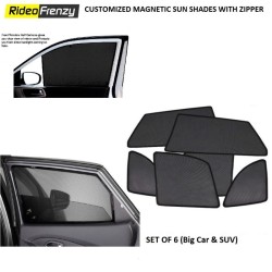 Buy Tata Safari 2021 Magnetic Window Sunshades | 90% Heat Isolation